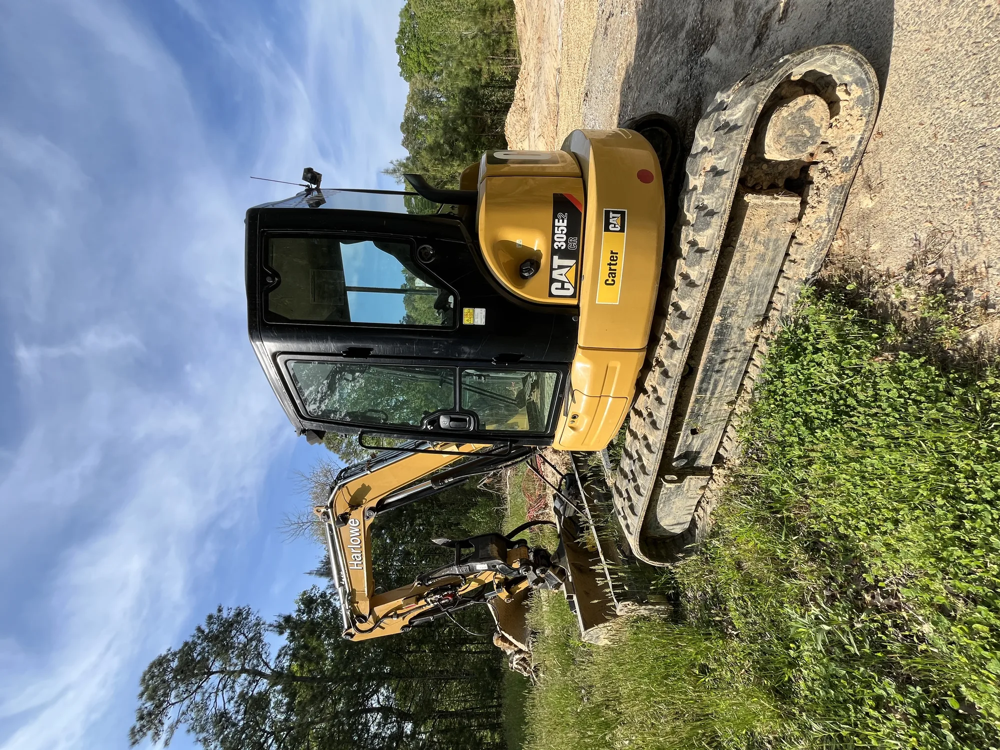 Mini ekskavatör iş makinesi parkuru